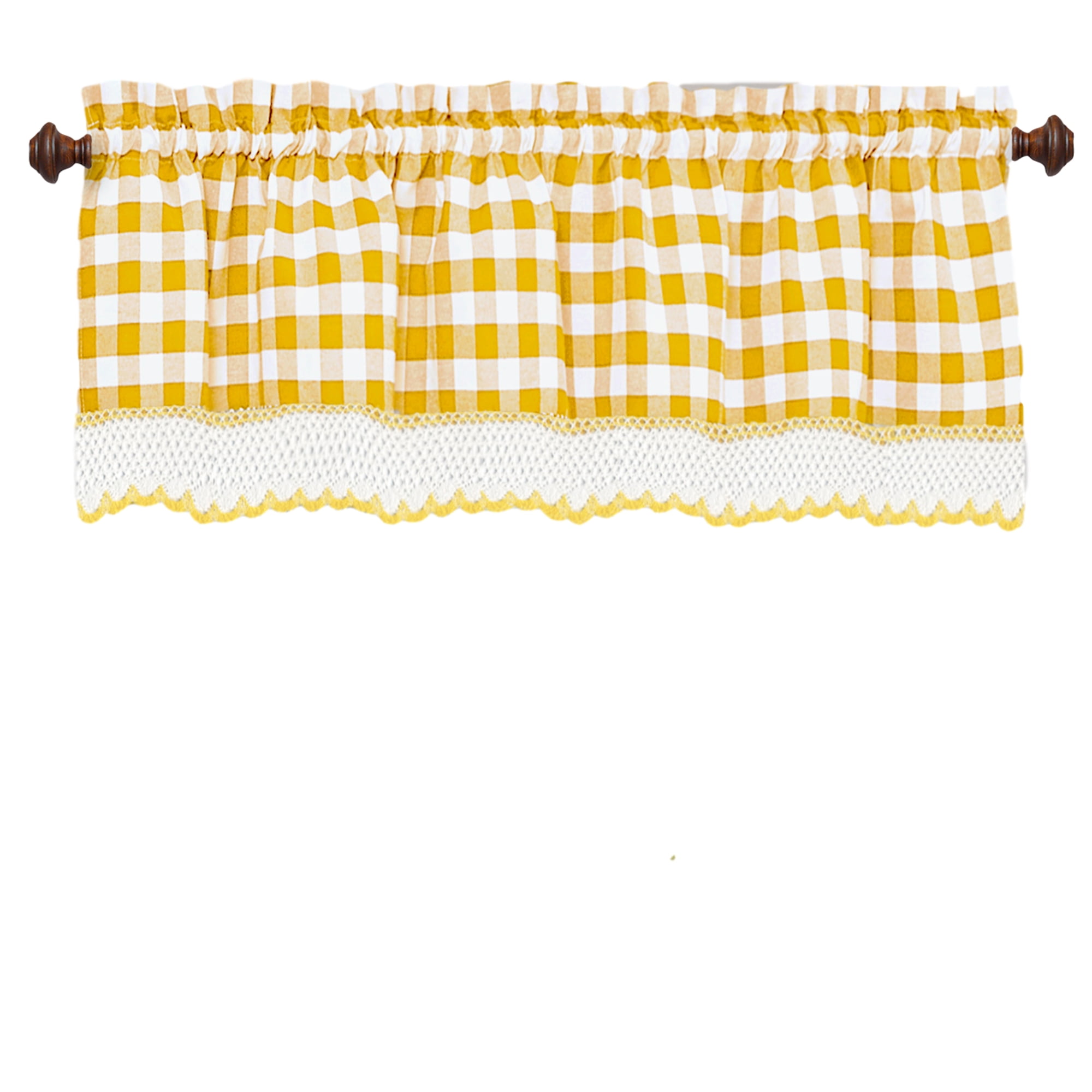 Woven Trends Farmhouse Curtains Kitchen Decor Buffalo Plaid