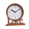 thumbnail image 4 of Reloj de escritorio decorativo con palabra de amor para baño o dormitorio, decoración de cristal alto Marrón, 4 of 9