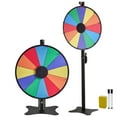 thumbnail image 1 of KFFKFF Roue de Prix Tournante 24 Pouces, Roue Tournante 12 Compartiments avec Support, Hauteur Réglable Roulette de Fortune avec Effacement à Sec et 2 Marqueurs, 6 Couleurs, Assemblage Facile, 1 of 9