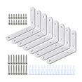 thumbnail image 1 of AMLESO 8 Pcs Équerre d'Angle Décorative Robuste pour Armoire de Cuisine Placard Blanc, 1 of 8
