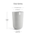 thumbnail image 2 of Ecopots Oslo High Durable Modern Round Indoor/Outdoor Recycled Based Composite Flower Pot Planter, White Grey, 20.5", 2 of 4