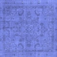 thumbnail image 1 of Ahgly Company Indoor Square Oriental Blue Industrial Area Rugs, 5' Square, 1 of 4