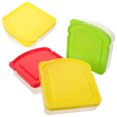 thumbnail image 3 of KAKOWELY 4Pcs Sandwich Containers Portable Sandwiches Box Sandwich Containers for Lunch Boxes,5.12X"X4.72"X1.38", 3 of 5