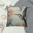 thumbnail image 2 of JEUXUS  Hummingbird Throw Pillow Cushion Cover, Birds and Hibiscus Flowers Nostalgia Antique Design Classical, Decorative Square Accent Pillow Case for Living Room &amp; Bedroom,, 2 of 5