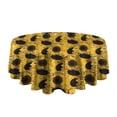 thumbnail image 5 of Yellow Black Sunflower Pattern Round Tablecloth 60"x60",Wrinkle Wipeable Table Cloth for Kitchen Dining Room Picnic Patio Party, 5 of 6