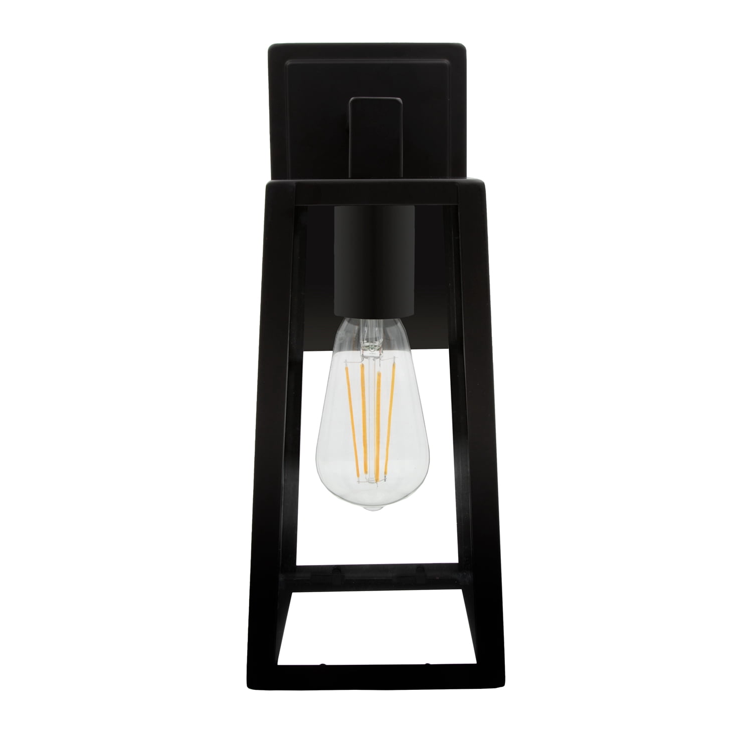 Maxxima LED Outdoor Wall Light, ST19 Edison Bulb 800 Lumens Clear Glass, 2700K Warm White