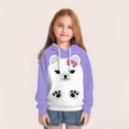 thumbnail image 4 of Pop cazadora para niña Demo-n Hunters Women's Fashion Hooded Sweatshirt Cat Ear Pullover Casual Streetwear Soft Comfortable Long Sleeve Tops for Daily Wear Spring Fall Winter （Purple Pink）, 4 of 4