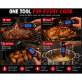 thumbnail image 4 of Meat Thermometer, Instant Read Digital  Food Thermometer with Foldable Probe, IP67 Waterproof Cooking Thermometer for Grilling BBQ Smoker Air Fryer, Red, 4 of 8