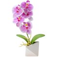 thumbnail image 4 of Artificial Orchid Flower Potted Silk Fake Phalaenopsis Flower Home Wedding Decor, 4 of 10