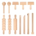 thumbnail image 1 of MasteelfCA Practical Clay Shaping Tools Set Wooden Dough Molding Tools Kit for Toddlers Kids, 1 of 8