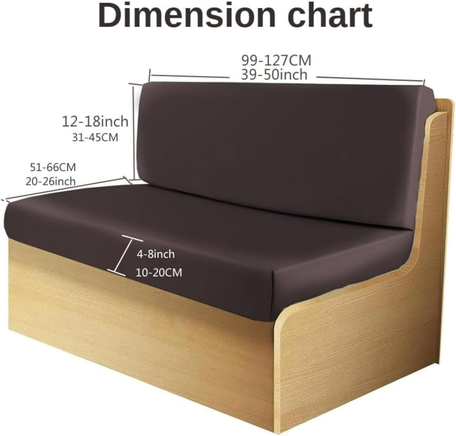 Leather RV Dinette Cushion Covers, PU Waterproof Slipcovers for Rv Furniture Dinette Cushion Covers Anti-Slip Rv Sofa Cover