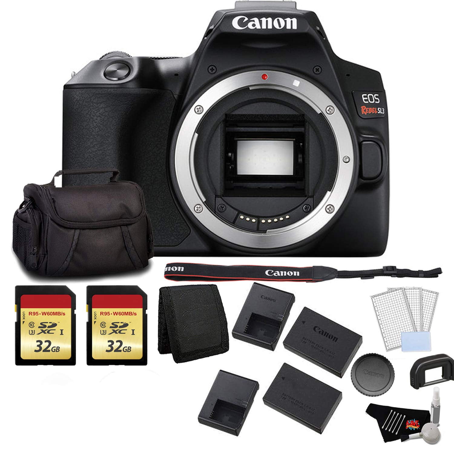 Canon EOS Rebel SL3 DSLR Camera (Black Body Only) Pro Bundle(International Model)