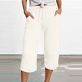 thumbnail image 2 of Glisme Womens Pants Fashion Straight Leg Casual Pants High Waist Sports Loose Pants Trend Trousers Beige, 2 of 5
