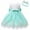 Green, variant on Baby Girls Formal Bow Tutu Party Dress Lace Wedding Princess Dress Gown with Headband