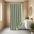 thumbnail image 4 of Cortina de Ducha de Gran Tamaño: Tejido de Poliéster Impermeable, Cortina Colgante Plegable y Suave para Baño, Caravana, Gimnasio o Dormitorio., 4 of 6