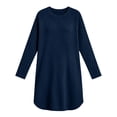 thumbnail image 4 of Vmberlty Women's Fall Winter Dresses Solid Color Ribbed Long Sleeve Midi Dresses Casual Outfits for Home and Party Occasions, 4 of 7