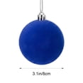thumbnail image 3 of Hvmvliv Flocked Christmas Ball Ornament Velvet Xmas Tree Hanging Bauble Shatterproof for Holiday Party Decor, 3 of 6