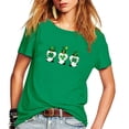 thumbnail image 2 of Pompotops T-Shirt Décontracté à Manches Courtes Imprimé Vert pour Femmes, 2 of 4