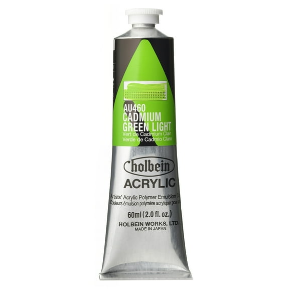 Holbein Artist Heavy Body Acrylic Color, 60ml, Cadmium Green Light