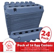 Cackle Hatchery Vented Paper Pulp Egg Cartons (Blue) - 24 Pack