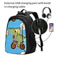 thumbnail image 2 of Daiia Dinosaur Riding a Motorcycle Pattern USB Charging Backpack for Men and Women, Anti-Theft Backpack,Travel Backpack,School Backpack,College Backpack,Laptop Backpack, 2 of 7