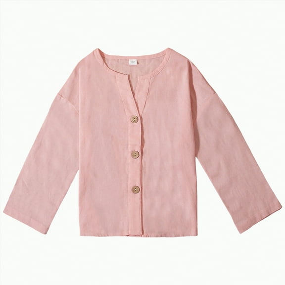 NIEWTR Kids Little Girls Boys Tunic Tops Crewneck Soft Solid Color Long Sleeve Casual Pullover Sweatshirt Fall Winter Sweatshirts Long sleeved T-shirt for 9-10 Years