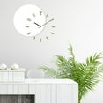 thumbnail image 4 of Reloj de pared silencioso BLESIY 23 pulgadas de acrílico madera blanca, 4 of 8