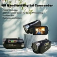 thumbnail image 4 of Camlekor Digital Camcorder, With 32G Card,1080P 16x Digital Zoom 2.7-inch Rotatable Color Display HD Handheld Camcorder for Image and Video Capture Portable Camcorder Ideal, Black, 4 of 8