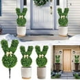 thumbnail image 4 of AYKHKYA Bunny Topiary, Artificial Bunny-Shaped Topiary Tree, Bunny Topiary outdoor, Faux Boxwood Plants UV-Resistant for Front Porch Planter Spring Easter Decor, Home Lawn Patio Ornaments Supplies, 4 of 9