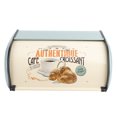 thumbnail image 1 of Large Capacity Blue Metal Bread Box - Sturdy Odorless Countertop Storage Container with Tight Seal, Non-Skid Base, Decorative Design for Kitchen, Perfect Baking Gift & Bread Freshness Keeper,, 1 of 6