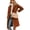 Caramel, variant on Women's Winter Wool Coat Casual Notch Lapel Single-Breasted Peacoat