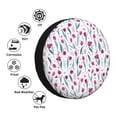 thumbnail image 4 of Logiee Tulips Flowers Print Spare Tire Cover, Universal Wheel Protectors,Waterproof Dust-Proof UV Sun Wheel Tire Cover,Fit for SUV, RV, Travel Trailer, Truck-17 inch, 4 of 6