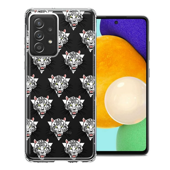 MUNDAZE For Samsung Galaxy A72 Fierce Tiger Polkadots Design Double Layer Phone Case Cover