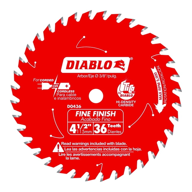 Disco Diablo 4-1/2 36 Dientes D0436X