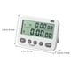 thumbnail image 4 of GOOHOCHY Temporizador de cocina digital de doble pantalla, reloj de cuenta atrás, dispositivo de temporización de alarma fuerte para laboratorio, sin batería (blanco), 4 of 7