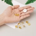 thumbnail image 4 of 60Pcs Golden Brass Blank Round Bezel Tray Cabochon Setting Post Stud Earrings 10mm Inner Diameter, 4 of 5