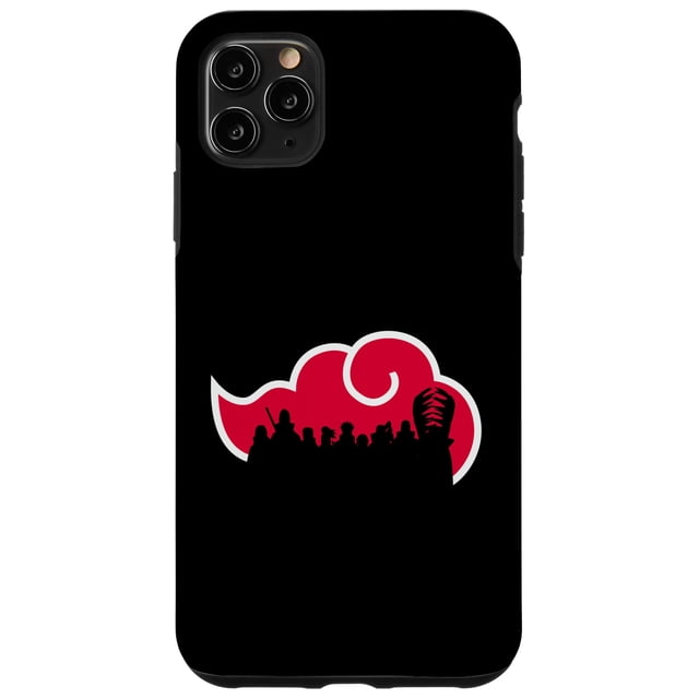 Funda para iPhone 11 Pro Max con silueta de Akatsuki de Naruto