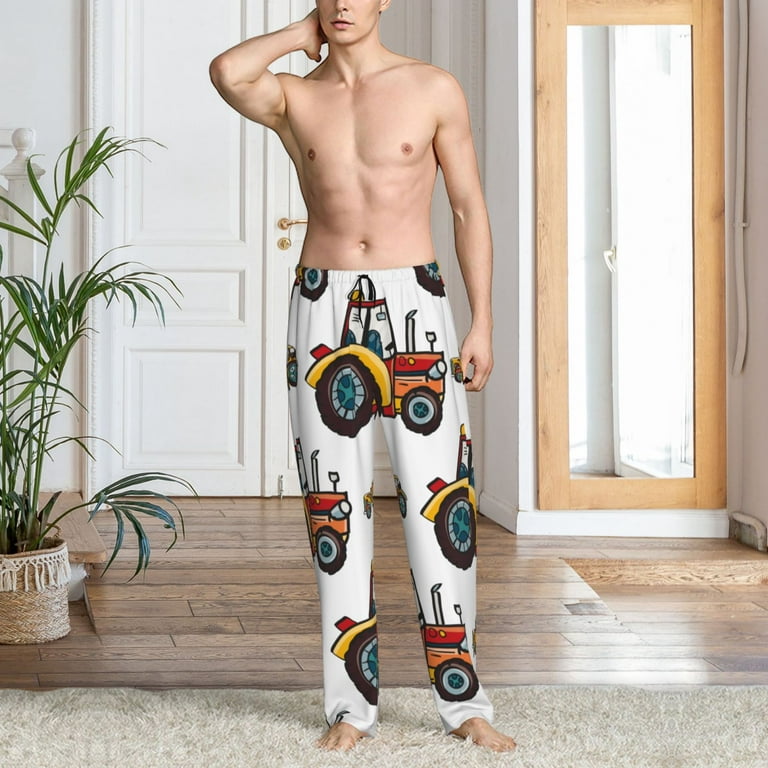 Kll Mens Pajama Pants For Men,Mens Lounge Pants,Funny Gifts For Men,Men'S  Pajama Bottoms-Cartoon Tractor