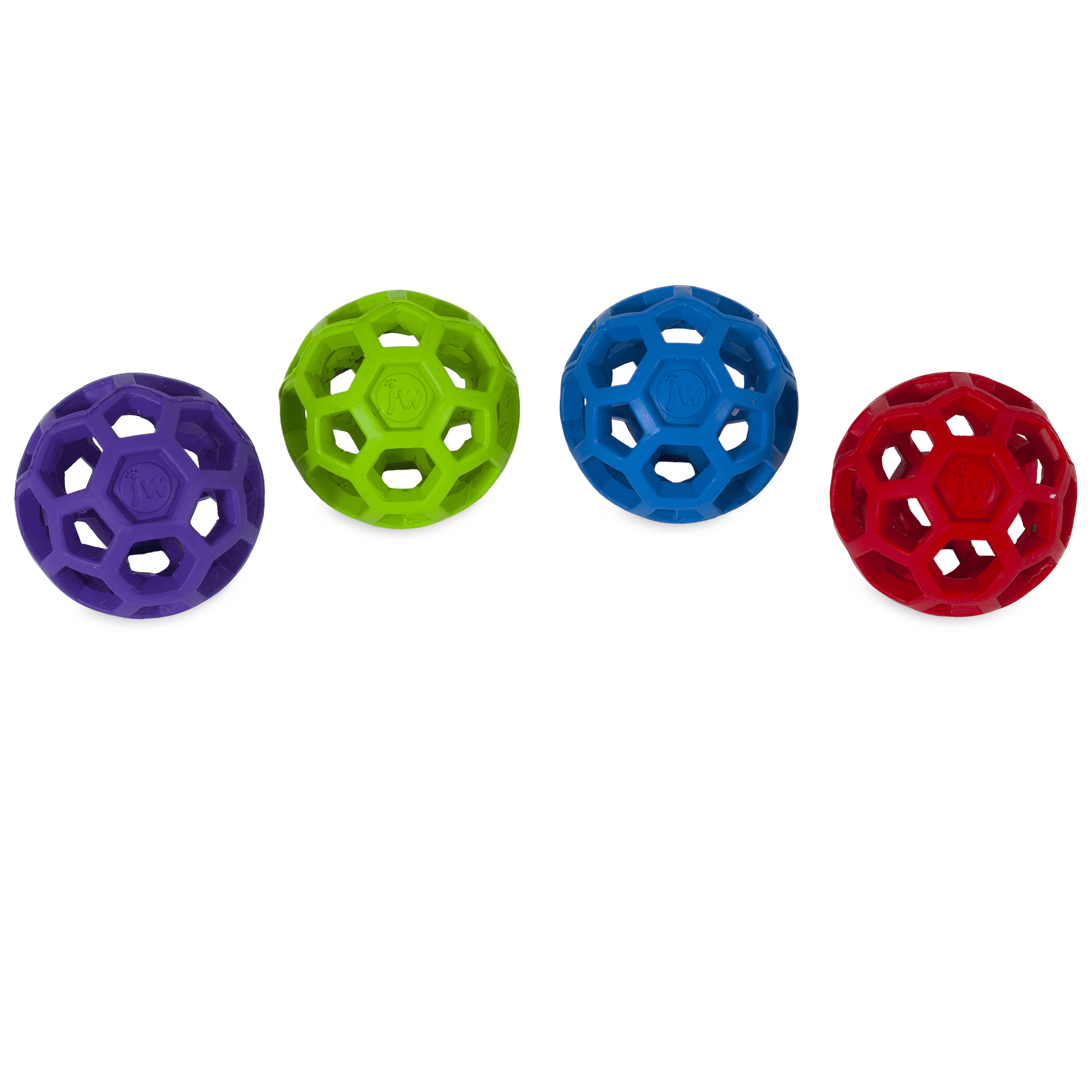 PetMate JW Holee Roller Tough Natural Rubber Durable Dog Tug Treat Ball, Mini Assorted Colors (1 Random Color)