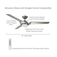 thumbnail image 4 of Luminance Kathy Ireland Home Sweep Eco Wi-Fi Smart Ceiling Fan, 60 Inch, Brushed Steel CF279BS, 4 of 5