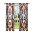 thumbnail image 7 of Yayeee Window Curtains Light Filtering 63"x42" Grommet Panel Pair Home Living Room Decor, Beige Geometric Eagle, 7 of 7
