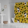 thumbnail image 3 of FREEAMG Shower Curtain Bath Curtains Cat in Sunflower Flower Bathroom Waterproof Machine Washable Fabric Decor Shower Curtains for Bathroom, 72x72 inch, 3 of 6