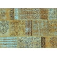 thumbnail image 1 of Ahgly Company Indoor Rectangle Patchwork Light Blue Transitional Area Rugs, 5' x 8', 1 of 4