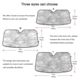 thumbnail image 5 of Windshield Sun Shade for Cars, 55"x27.6" Foldable Car Sun Shade with Aluminum Foil Bubble Heat Insulation, UV Protection for Sedan/SUV/Truck,A Marble, 5 of 8