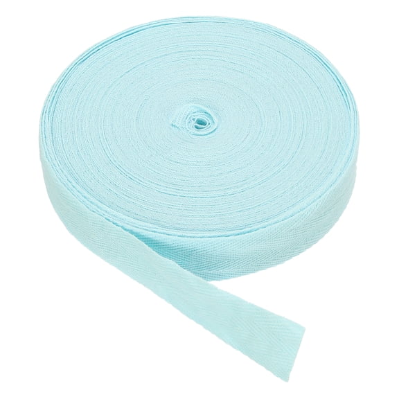Uxcell Cotton Twill Tape 1 Inch 25 Yards Cotton Ribbon Bias Binding Tape Pastel Blue