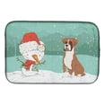 thumbnail image 1 of Carolines Treasures CK2036DDM Fawn Boxer & Snowman Christmas Dish Drying Mat, 1 of 1