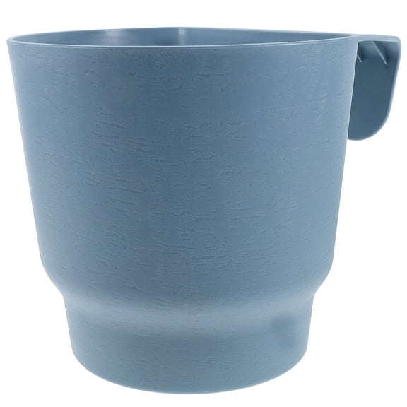 Balcony Courtyard Hanging Round Plant Succulent Planting Hook Can Store Water Flower Pot (small Blue) Pots for Plants Indoor Decor Holder Railing Flowerpot Planter