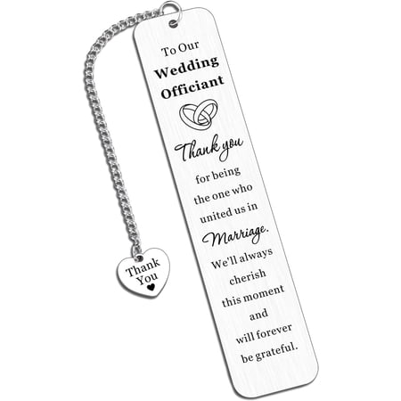 Officiant Gifts for Wedding Day Bookmark, Officiant Proposal Gift, Wedding Registry Gifts Idea, Bride Groom Thank You Gifts for Wedding Guest, Wedding Planner Gifts, Wedding Coordinator Gifts