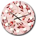 thumbnail image 1 of Designart 'Bright Eucalyptus Floral Pattern Ii Horloge Murale Moderne du Milieu du Siècle, 1 of 4