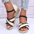 thumbnail image 2 of asdoklhq Clearance Women Shoes Under $10,Summer Ladies Shoes Casual Women's Sandals Roman Beach Sandals, 2 of 5